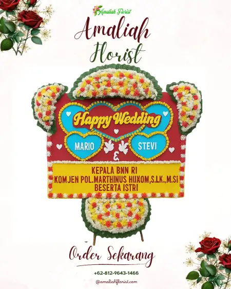 Papan Bunga Pernikahan Selur